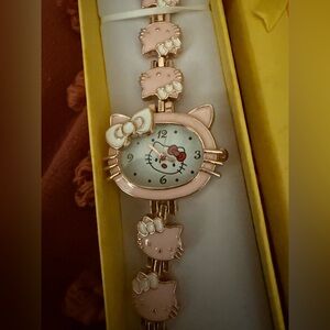 HELLO KITTY Pink and Gold Hello Kitty Watch